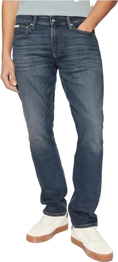Calvin Klein Authentieke Straight Leg Blauwe Jeans Blue Heren - Foto 3