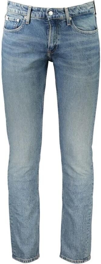 Calvin Klein Gewassen Blauwe Katoenen Jeans met Logodetail Blauw Heren - Foto 2