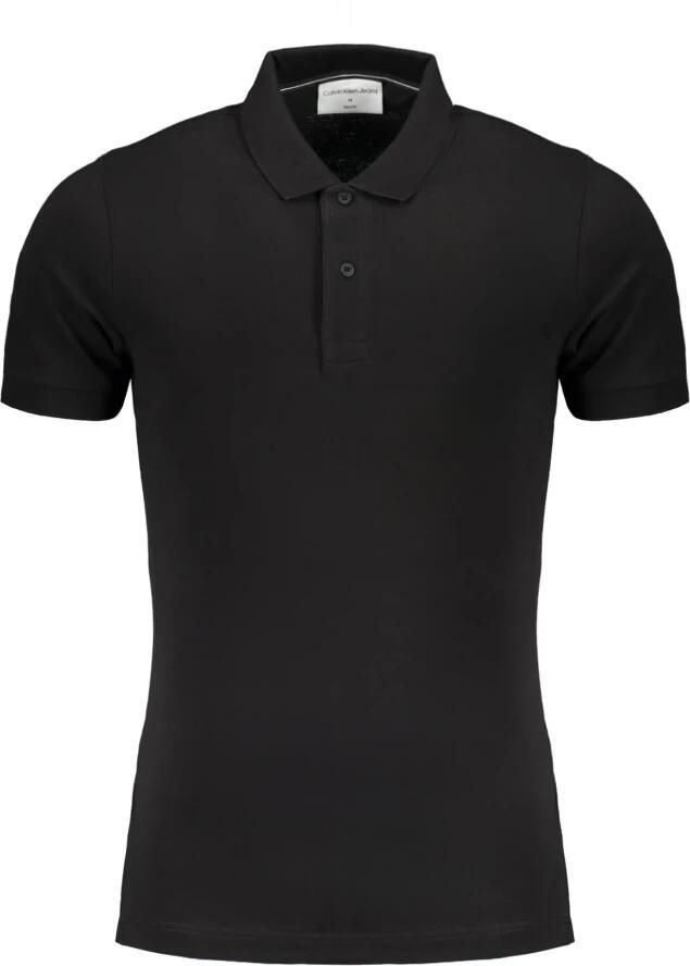 CALVIN KLEIN Heren Polo's & T-shirts Ck Embro Badge Slim Polo Zwart