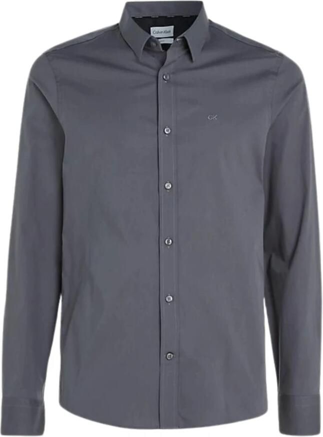 CK Calvin Klein Slim fit zakelijk overhemd met kentkraag model 'POPLIN'