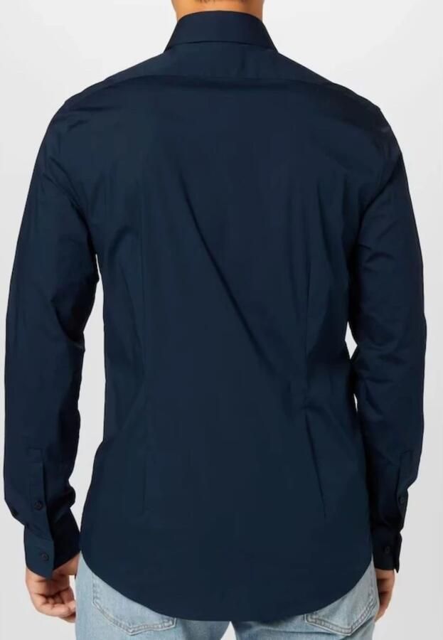 Calvin Klein Businessoverhemd POPLIN STRETCH SLIM SHIRT met kent-kraag logoprint op borsthoogte - Foto 5