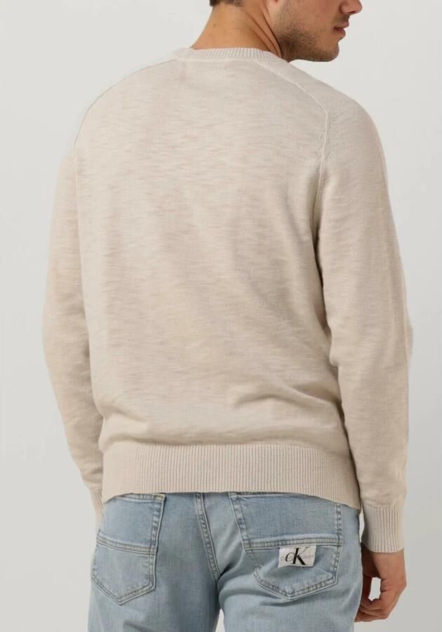 Calvin Klein Elegante en comfortabele witte slub-textuur trui met lange mouwen voor heren Beige Heren - Foto 3