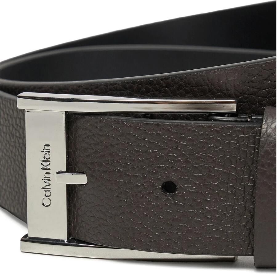 Calvin Klein Stijlvol Leren Riem Herfst Winter Collectie Brown Heren