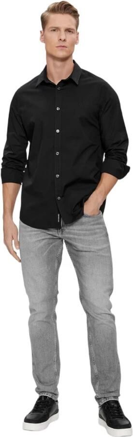 Calvin Klein Elegant Slim Fit Overhemd met Lange Mouwen Black Heren - Foto 4