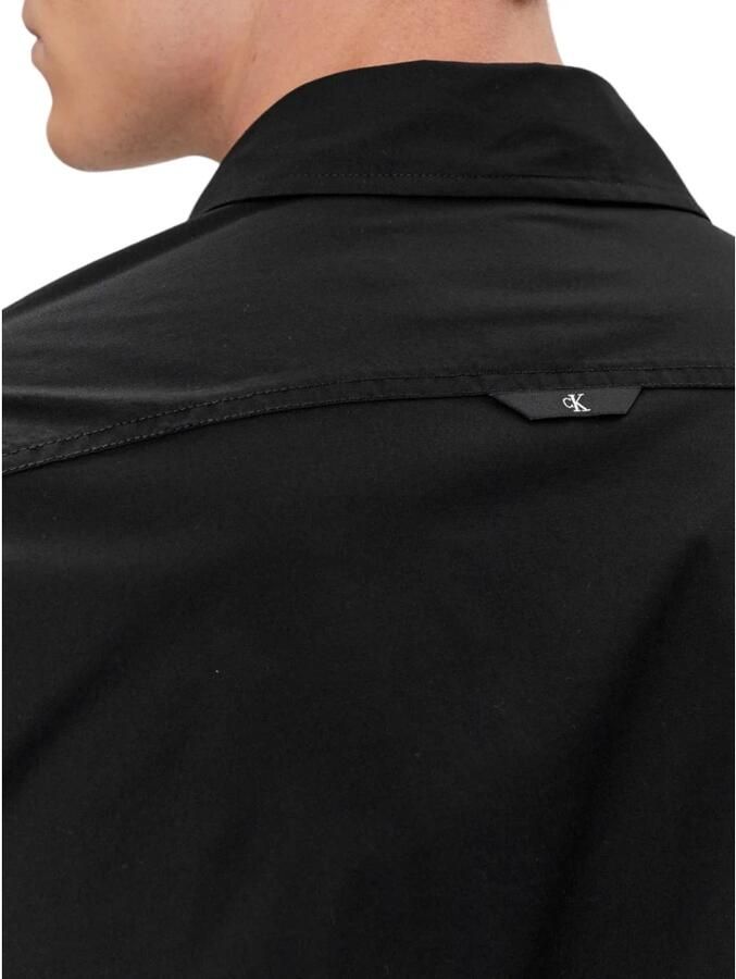 Calvin Klein Elegant Slim Fit Overhemd met Lange Mouwen Black Heren