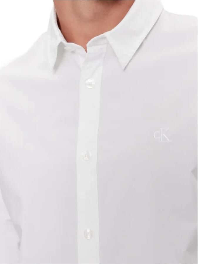 Calvin Klein Overhemd met lange mouwen CK CHEST LOGO SLIM STRETCH SHIRT