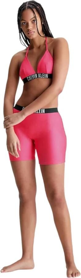 Calvin Klein voorgevormde triangel bikinitop met ribstructuur fuchsia - Foto 6
