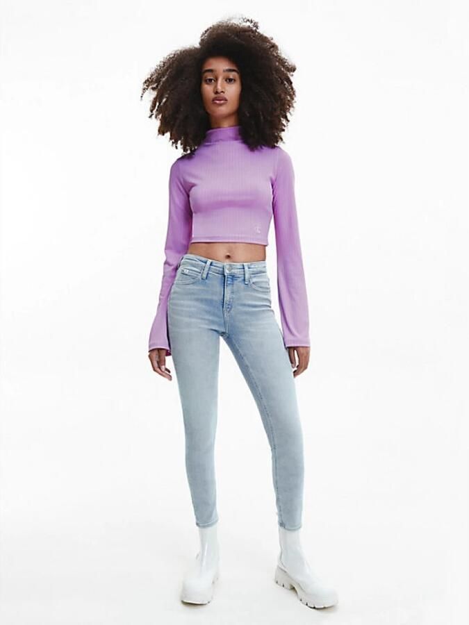 Calvin Klein Stijlvolle Slim-fit Jeans voor Vrouwen Blue Dames