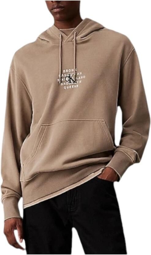 Calvin Klein Jeans Grafische Hoodie Stempelontwerp Beige Heren - Foto 3