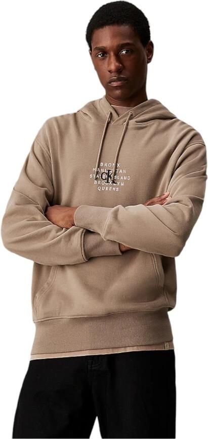Calvin Klein Jeans Grafische Hoodie Stempelontwerp Beige Heren - Foto 4