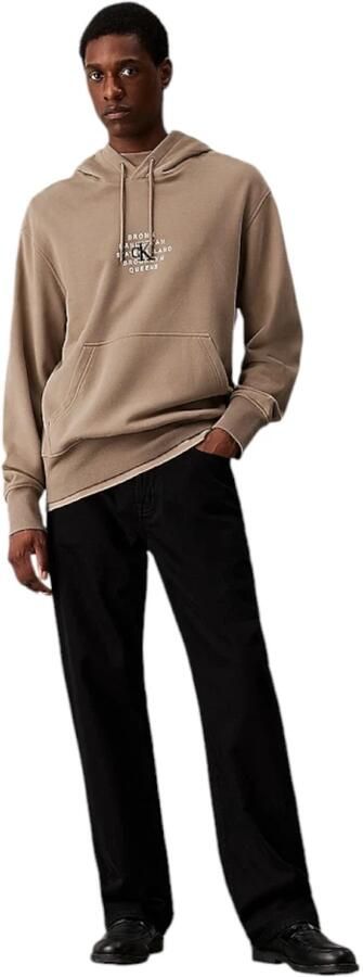 Calvin Klein Jeans Grafische Hoodie Stempelontwerp Beige Heren - Foto 6