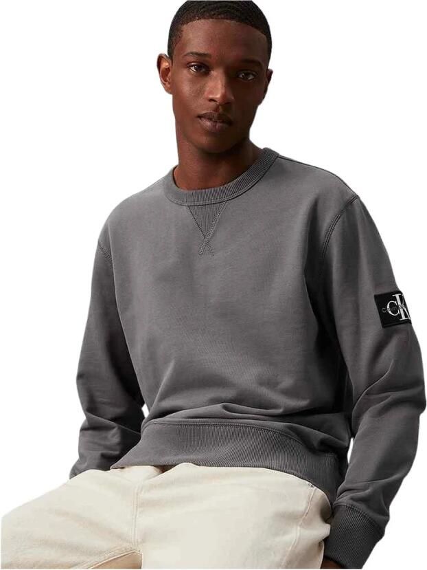 Calvin Klein Blauwe Sweater met Box Logo Detail Blue Heren