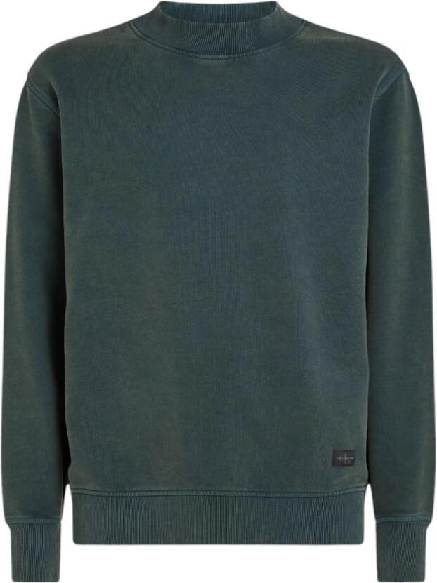 Calvin Klein Gewassen Geweven Label Sweatshirt Green Heren - Foto 8