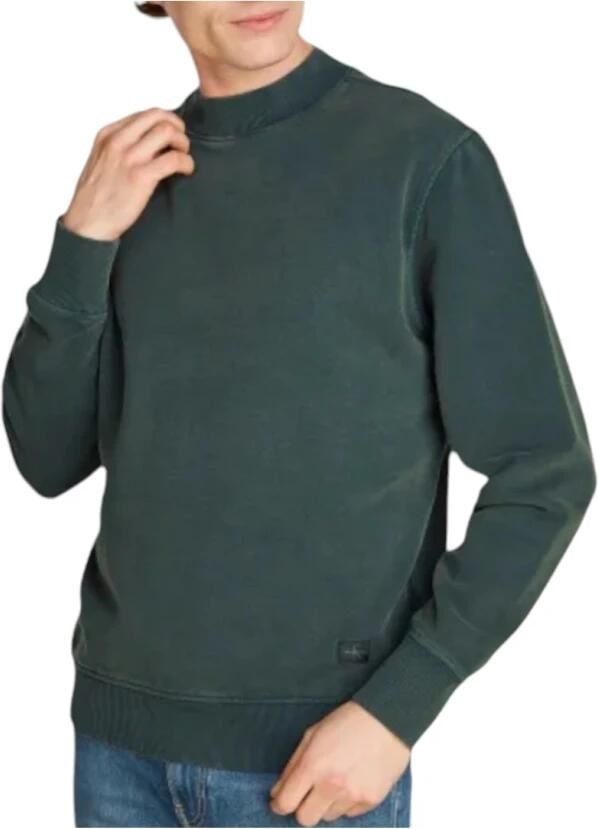 Calvin Klein Gewassen Geweven Label Sweatshirt Green Heren - Foto 2