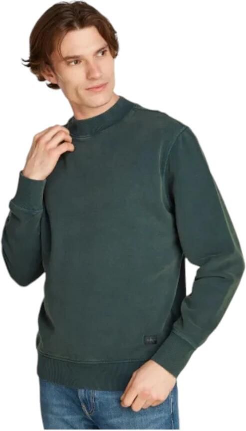 Calvin Klein Gewassen Geweven Label Sweatshirt Green Heren - Foto 5