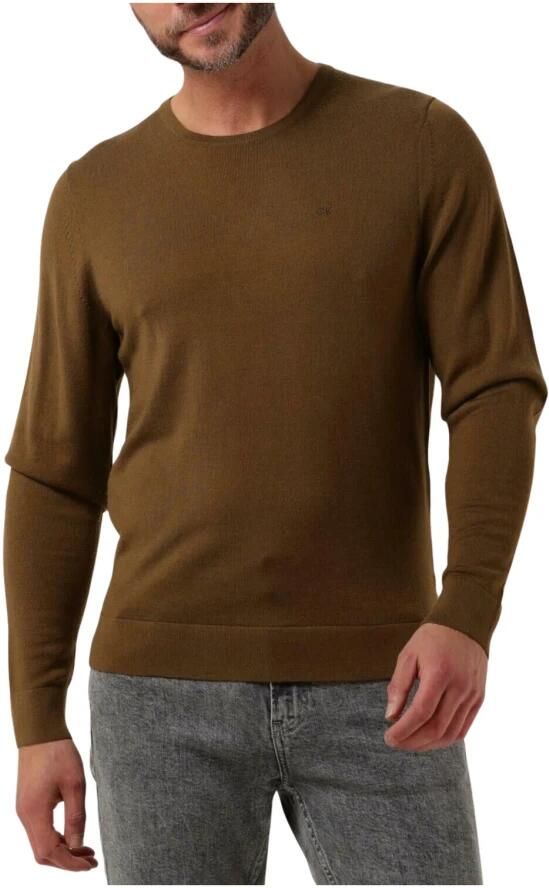CALVIN KLEIN Heren Truien & Vesten Superior Wool Crew Neck Sweater Olijf - Foto 2