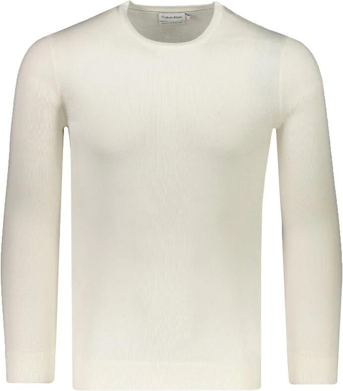 Calvin Klein Jeans Witte Wollen Gebreide Ronde Hals Trui White Heren - Foto 4