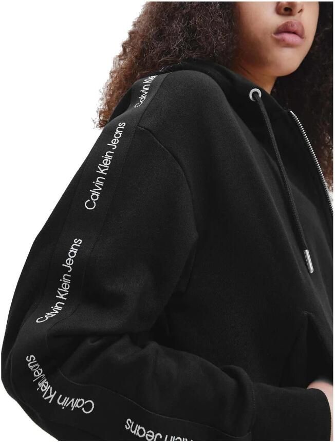 Calvin Klein Sweatvest LOGO TAPE ZIP-THROUGH met opvallende ck-logotape - Foto 2