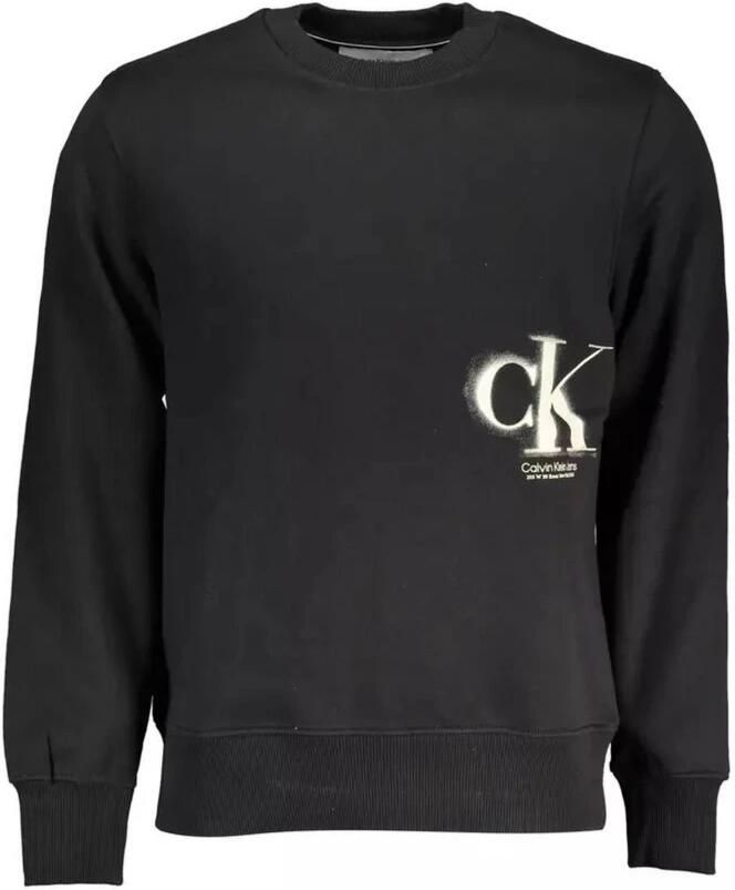 Calvin Klein Bedrukte longsleeve sweatshirt Hoogwaardig & veelzijdig Zwart Heren