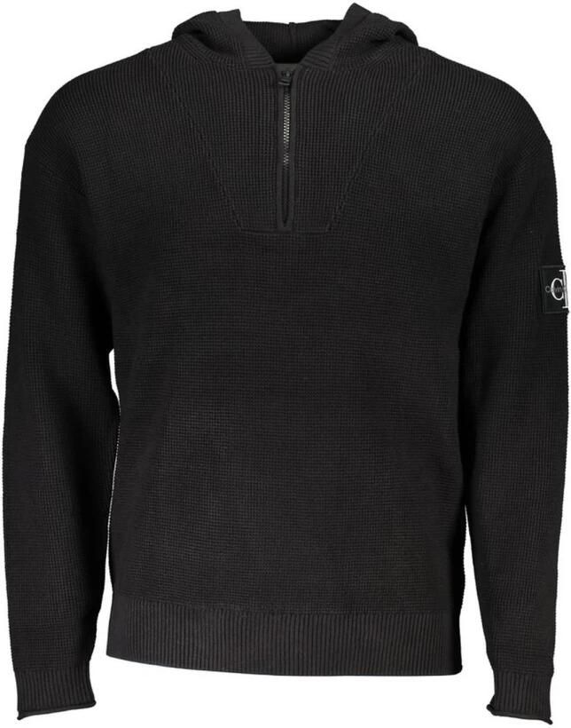 Calvin Klein Katoenen Hoodie met Logo-Detail en Halve Rits Black Heren - Foto 4
