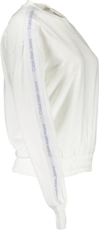 Calvin Klein Witte katoenen trui met borduursel White Dames - Foto 2