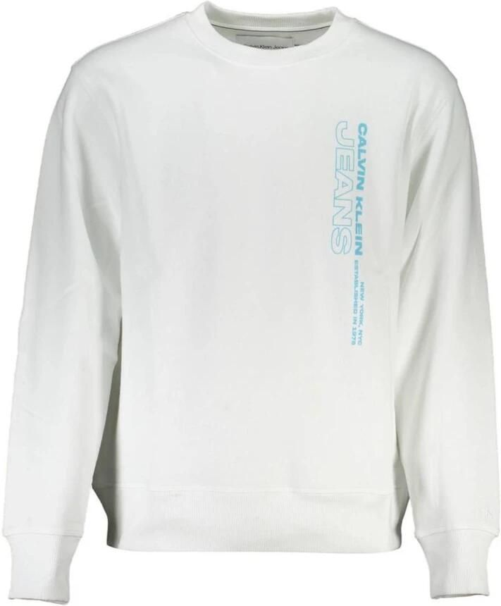 Calvin Klein Moderne witte trui met ronde hals White Heren