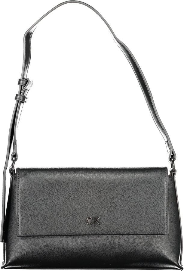 Calvin Klein Zwarte Schoudertas met Verstelbare Band Black Dames
