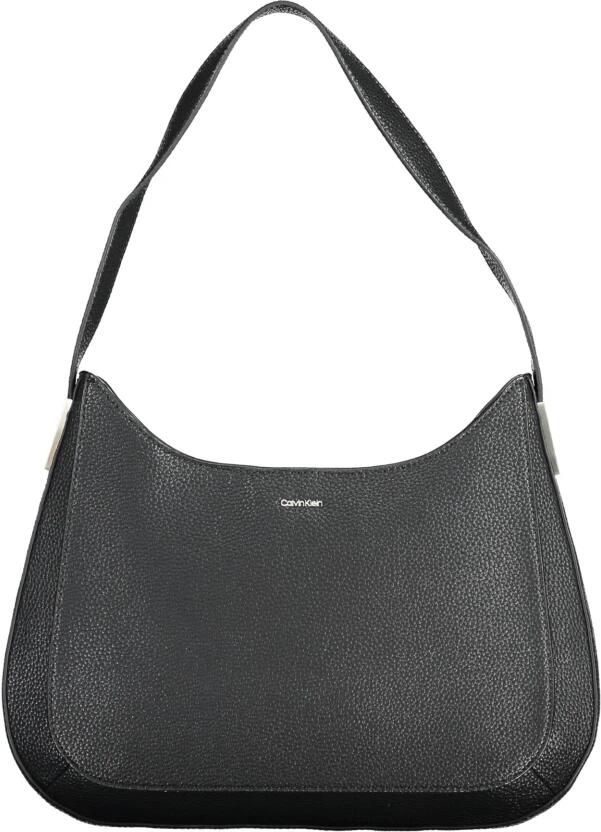 Calvin Klein Elegante Zwarte Schoudertas met Contrasterende Details Black Dames - Foto 5