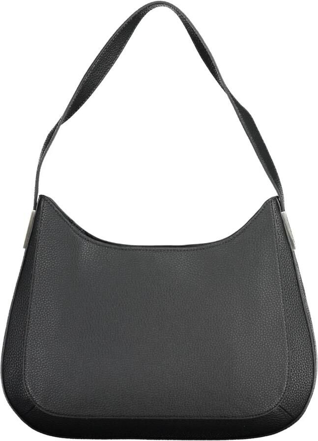 Calvin Klein Elegante Zwarte Schoudertas met Contrasterende Details Black Dames - Foto 4