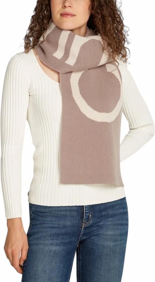 Calvin Klein Luxe Wol Kasjmier Blend Bedrukte Sjaal Beige Dames - Foto 2