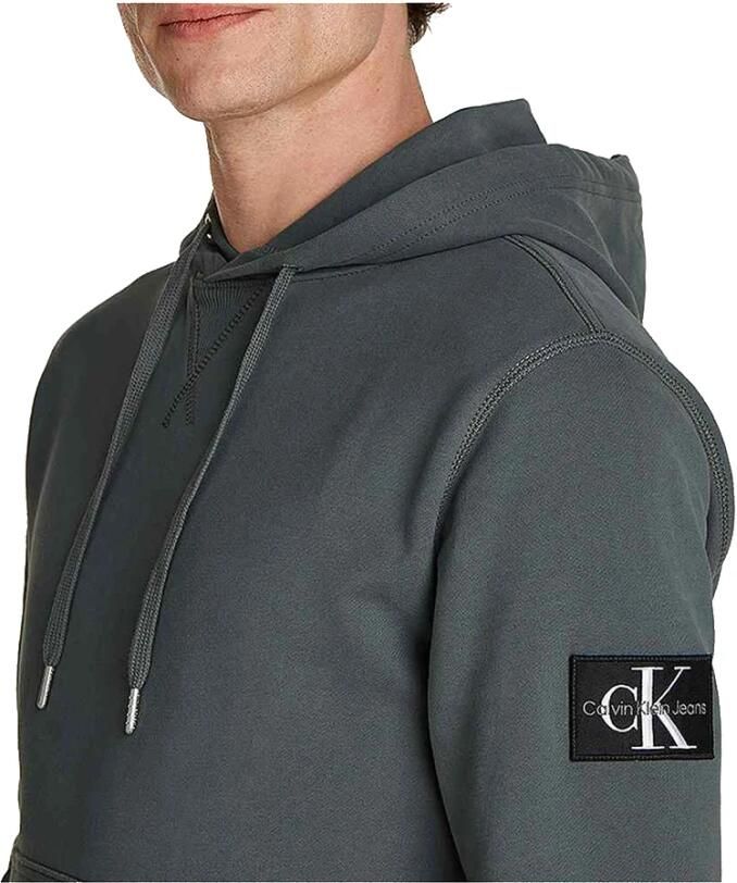 Calvin Klein Jeans Groene hoodie met monogram CK-embleem Gray Heren