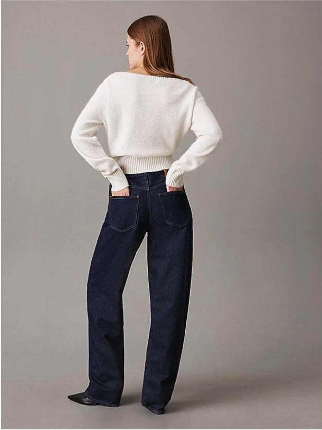 Calvin Klein V-hals Wollen Trui Regular Fit White Dames - Foto 2