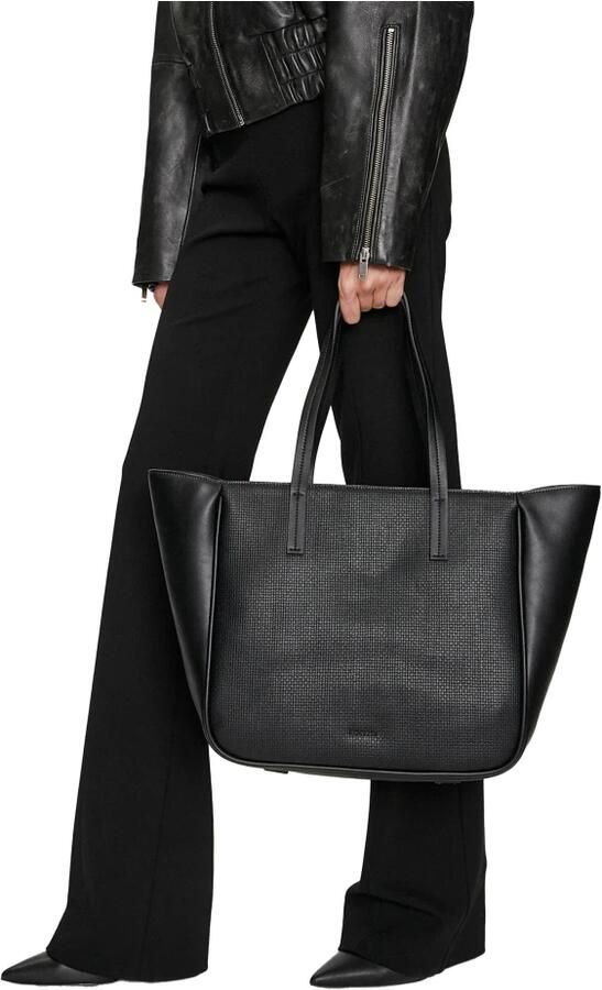 Calvin Klein Verfijnde Shopper Tas Herfst Winter Collectie Black Dames