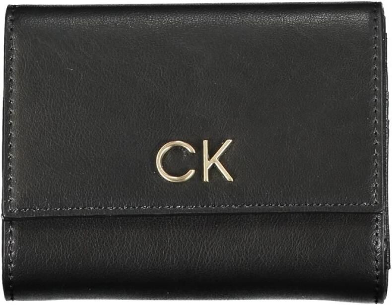 Calvin Klein Minimalistische Zwarte Portemonnee met Ritssluiting voor Vrouwen Black Dames - Foto 2