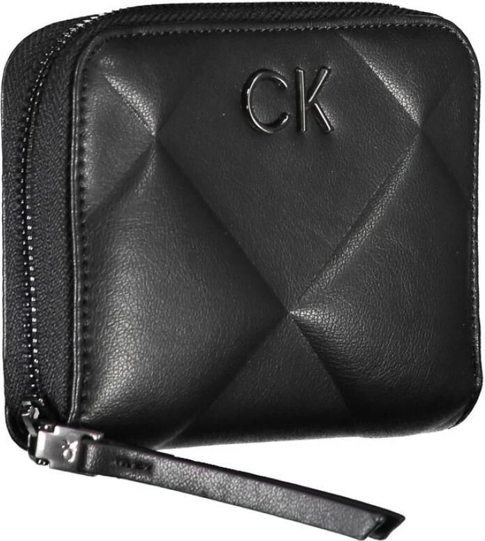 Calvin Klein Elegante RFID-beveiligde portemonnee met muntvak Black Dames