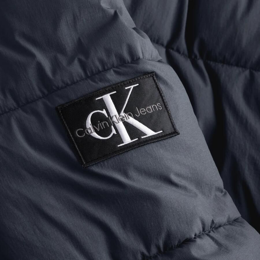 Calvin Klein Blauwe Hoodie met Afneembare Capuchon Blue Heren