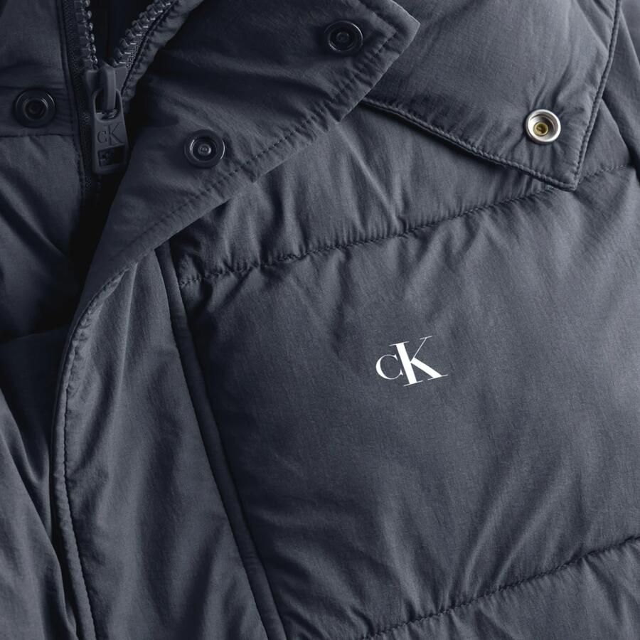 Calvin Klein Blauwe Hoodie met Afneembare Capuchon Blue Heren - Foto 2