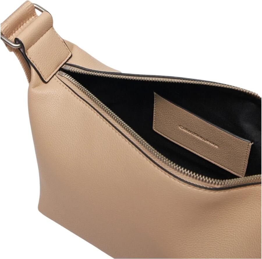 Calvin Klein Webbing Schoudertas Herfst Winter Collectie Beige Dames