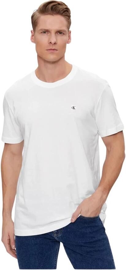 Calvin Klein Jeans Witte Monogram T-shirt Essentie Moderne White Heren - Foto 3