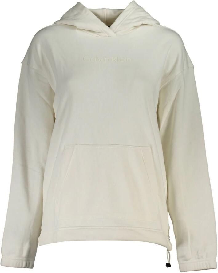 Calvin Klein Witte hoodie met centrale zak Beige Dames