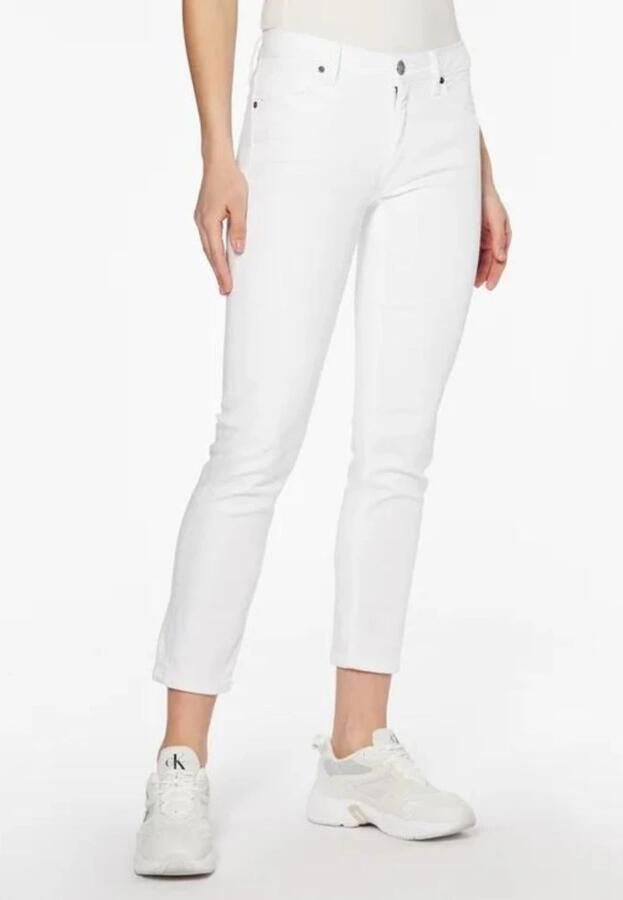 Calvin Klein Witte Slimme Enkel Jeans voor Vrouwen White Dames - Foto 2