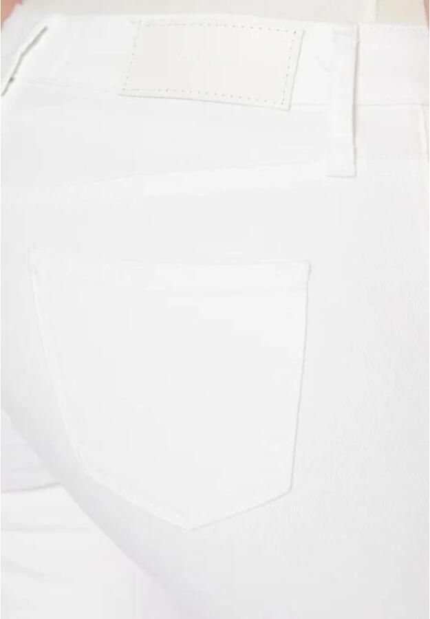 Calvin Klein Witte Slimme Enkel Jeans voor Vrouwen White Dames