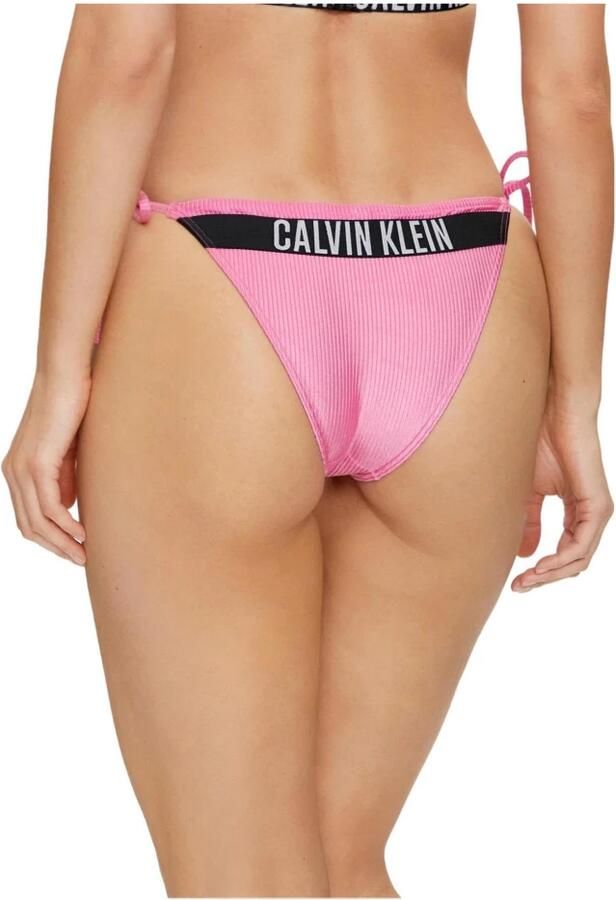 Calvin Klein Zijdelingse Strik Zwemkleding Collectie Lente Zomer Pink Dames