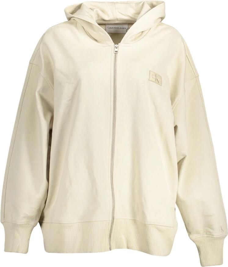 Calvin Klein Beige Hoodie met Rits voor Beige
