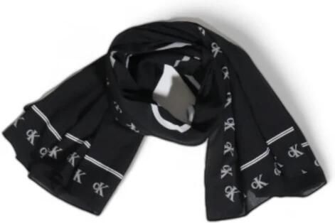 Calvin Klein Jeans Sjaal BOLD MONO LOGO SHAWL 130X130 K60K612325 - Foto 4