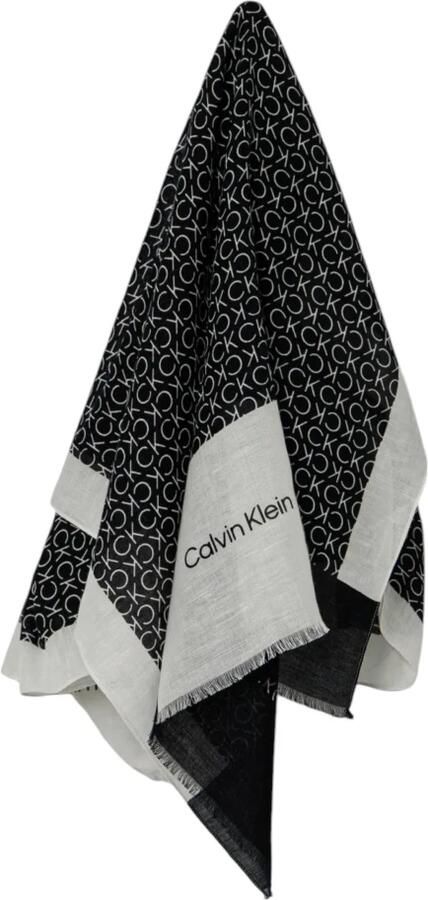 Calvin Klein Jeans Sjaal GEO MINIMAL LOGO LINEN STOLE K60K612895 - Foto 3