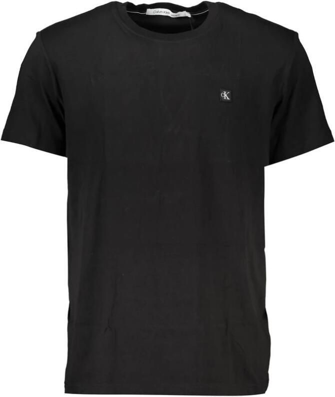 Calvin Klein Heren Polo T-shirt met Geborduurd Badge Black Heren