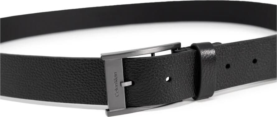 Calvin Klein Stijlvolle Leren Riem Herfst Winter Collectie Black Heren