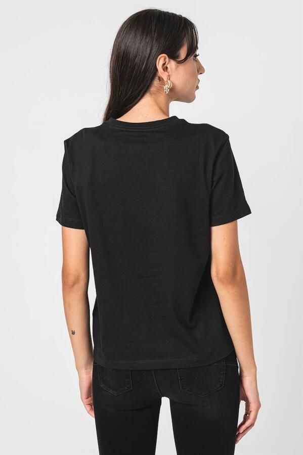 Calvin Klein Zwart Logo Katoenen T-shirt Black Dames - Foto 2