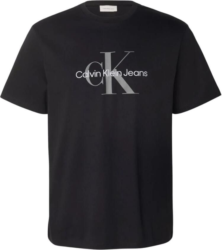 Calvin Klein Jeans Korte Mouw Logo Voorkant Heren T-Shirt Black Heren - Foto 3
